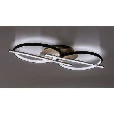 Rabalux Arash lampa podsufitowa 4x40 W biała-czarna-drewno 71403