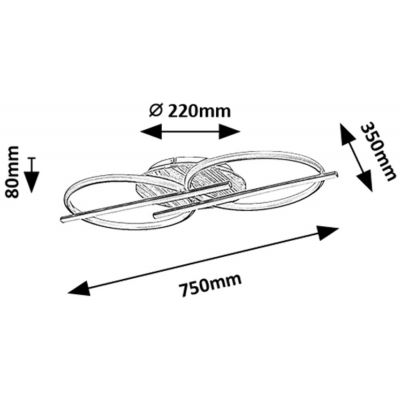 Rabalux Arash lampa podsufitowa 4x40 W biała-czarna-drewno 71403