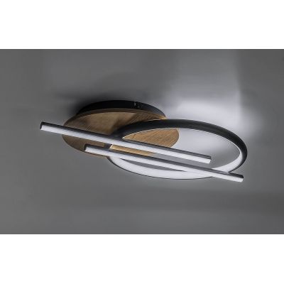 Rabalux Arash lampa podsufitowa 3x40 W biała-czarna-drewno 71404