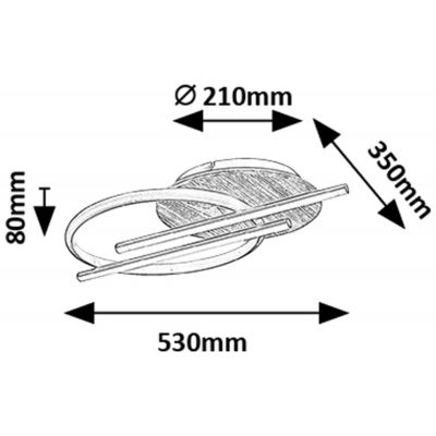Rabalux Arash lampa podsufitowa 3x40 W biała-czarna-drewno 71404