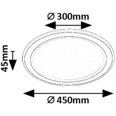 Rabalux Golwen inteligentny plafon 1x22 W biały-czarny 71406
