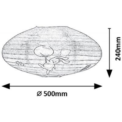 Rabalux Hopply lampa podsufitowa 1x40 W biała-multikolor 71408