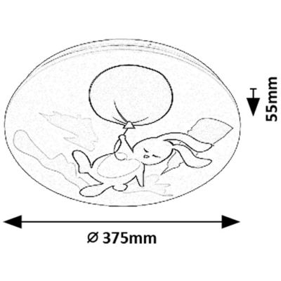 Rabalux Hopply plafon 1x24 W biały-multikolor 71409
