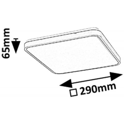Rabalux Alenzo plafon 1x24 W biały-czarny 71432
