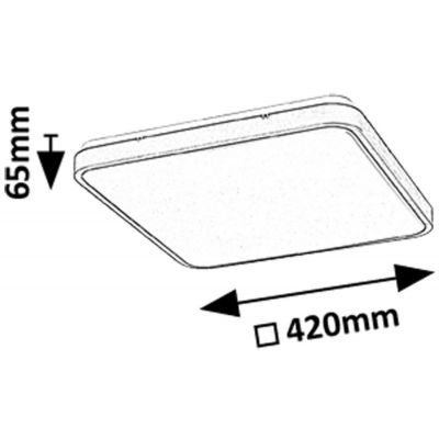 Rabalux Alenzo plafon 1x36 W biały-czarny 71433