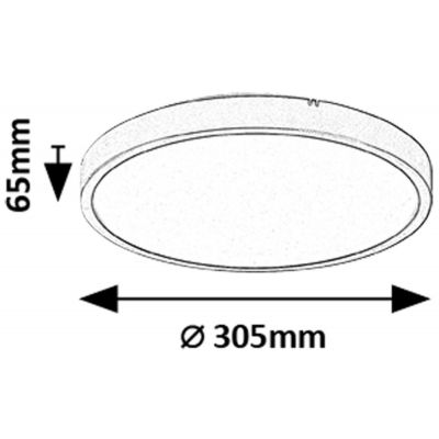 Rabalux Alenzo plafon 1x18 W biały-czarny 71436
