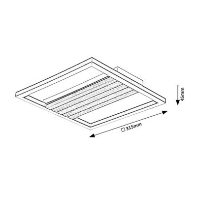 Rabalux Noxelle lampa podsufitowa 26 W czarna 71457