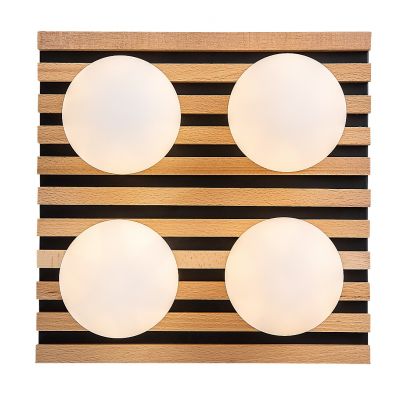 Rabalux Noxelle lampa podsufitowa 4x5 W czarna-drewno 71462