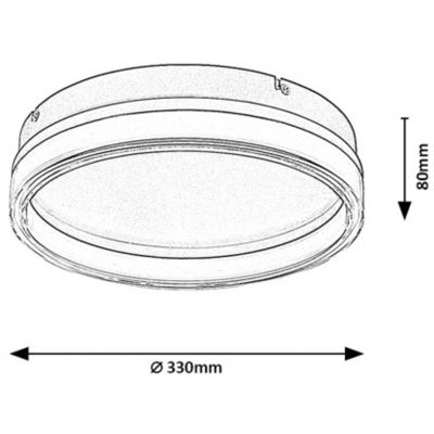 Rabalux Seraphiel lampa podsufitowa 18 W czarna 71478