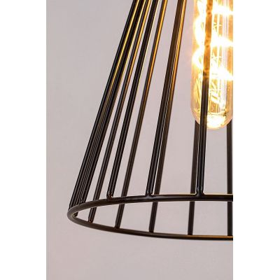 Rabalux Leandros lampa wisząca 1x60 W czarny mat 72005