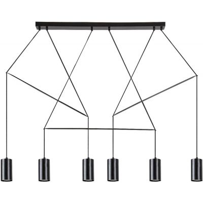 Rabalux Aslaug lampa wisząca 6x50W czarny mat 72018