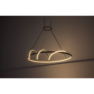Rabalux Menazi inteligentna lampa wisząca 1x46 W biała-czarna 72022
