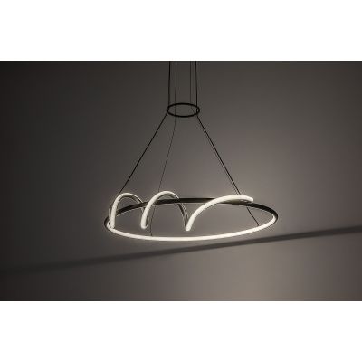 Rabalux Menazi inteligentna lampa wisząca 1x46 W biała-czarna 72022