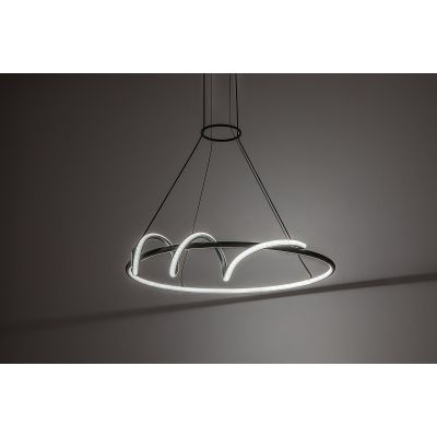 Rabalux Menazi inteligentna lampa wisząca 1x46 W biała-czarna 72022