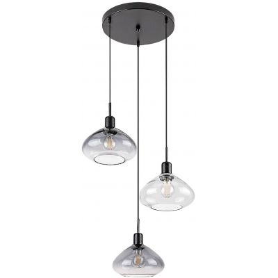 Rabalux Dvora lampa wisząca 3x40W czarny mat 72023