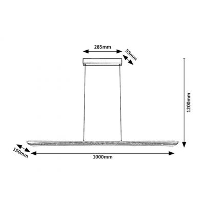 Rabalux Norael lampa wisząca 1x40 W czarna 72026