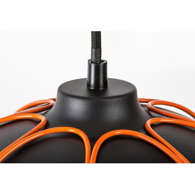 Rabalux Svens lampa wisząca 1x60W czarny mat/pomarańczowy 72034