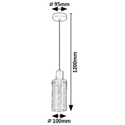 Rabalux Fumea lampa wisząca 1x60 W czarna-przydymiona 72037
