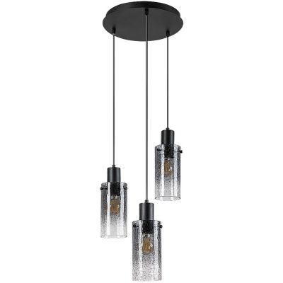 Rabalux Fumea lampa wisząca 3x60 W czarna-przydymiona 72038