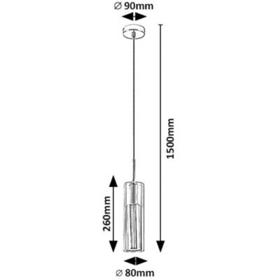 Rabalux Kalevi lampa wisząca 1x50W czarny mat 72047