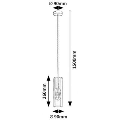 Rabalux Esta lampa wisząca 1x40W złoty 72050