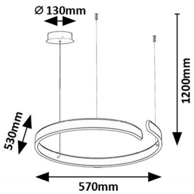Rabalux Silnora lampa wisząca 1x35 W biała-czarna 72114