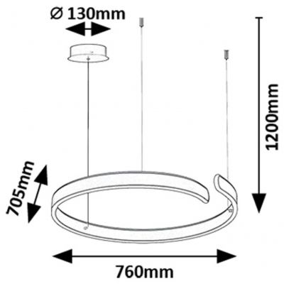 Rabalux Silnora lampa wisząca 1x45 W biała-czarna 72115