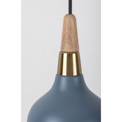 Rabalux Drusilla lampa wisząca 1x40 W czarna-złota-szary/popielaty-drewno 72135