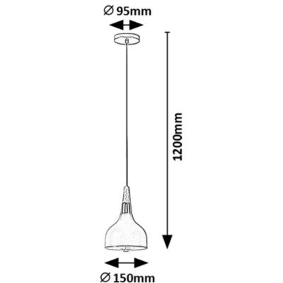 Rabalux Drusilla lampa wisząca 1x40 W czarna-złota-szary/popielaty-drewno 72135