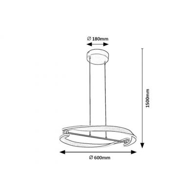 Rabalux Adalind lampa wisząca 1x40 W czarna/złota 72149
