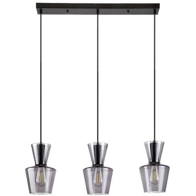 Rabalux Abra lampa wisząca 3x60W czarny/przydymiony 72163