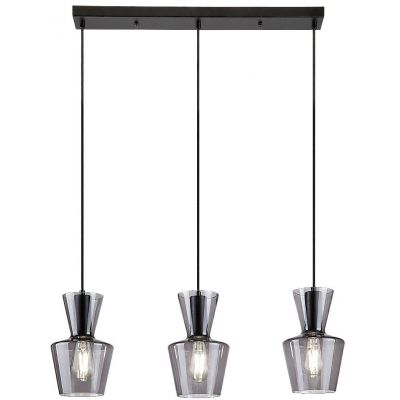 Rabalux Abra lampa wisząca 3x60W czarny/przydymiony 72163