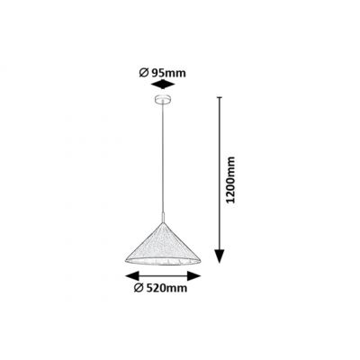 Rabalux Linavo lampa wisząca 1x40 W czarna 72164