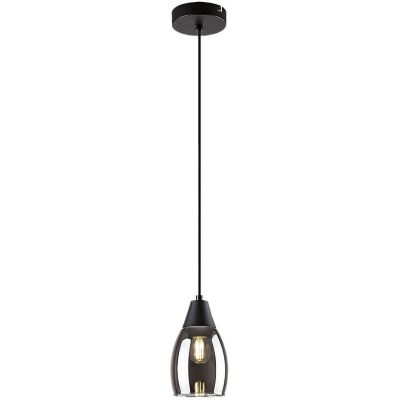 Rabalux Ilmari lampa wisząca 1x15W czarny/przydymiony 72181