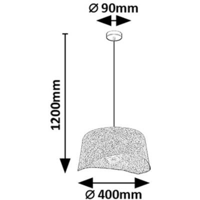 Rabalux Farelia lampa wisząca 1x10 W czarna-szary/popielaty 72189