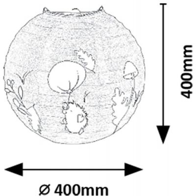 Rabalux Hedgy lampa wisząca 1x40 W biała-multikolor 72192