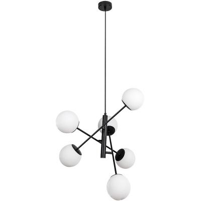 Rabalux Meduza lampa podsufitowa 6x20 W biała-czarna 72194