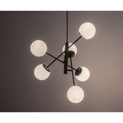 Rabalux Meduza lampa podsufitowa 6x20 W biała-czarna 72194