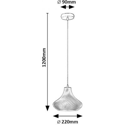 Rabalux Tiana lampa wisząca 1x25 W biała-chrom 72216