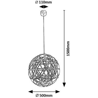 Rabalux Eudora lampa wisząca 16 W chrom 72220