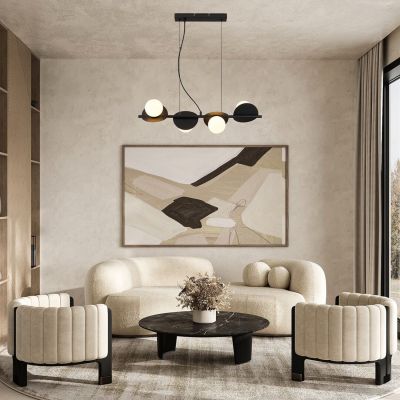 Rabalux Jules lampa wisząca 4x5 W biała-czarna 72225