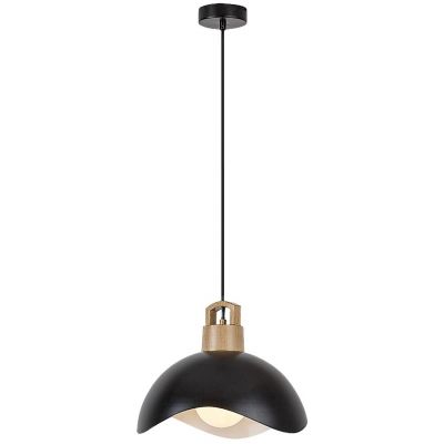 Rabalux Filina lampa wisząca 1x40 W biała-czarna-drewno 72228