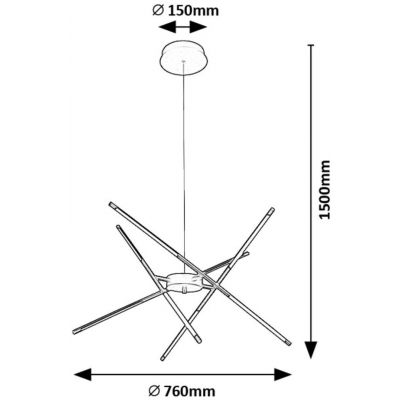 Rabalux Henli lampa wisząca 30 W biała-czarna 72237
