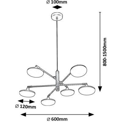 Rabalux Madi lampa wisząca 24 W biała-czarna 72239