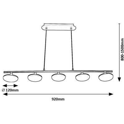 Rabalux Madi lampa wisząca 20 W biała-czarna 72240