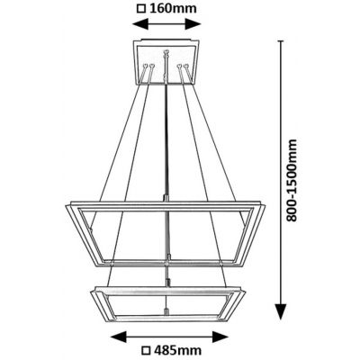 Rabalux Sidona lampa wisząca 1x48 W biała-czarna 72243