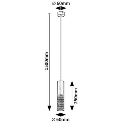 Rabalux Nasis lampa wisząca 1x35 W czarna 72250