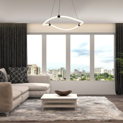 Rabalux Serena lampa wisząca 1x34 W biała-czarna 72253