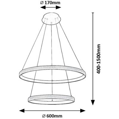 Rabalux Grete lampa wisząca 60 W biała-czarna 72259