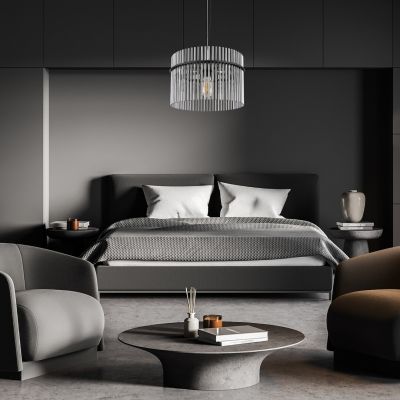 Rabalux Inesa lampa wisząca 1x40 W czarna-przydymiona 72261